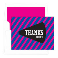Pink Cheer Thank You Note Cards