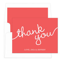 Paprika Marker Thank You Note Cards