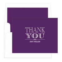 Purple Grand Thank You Note Cards