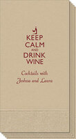 Keep Calm and Drink Wine Guest Towels