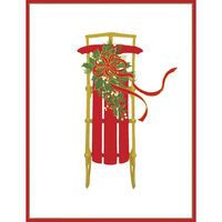 Embossed Sled Holiday Cards
