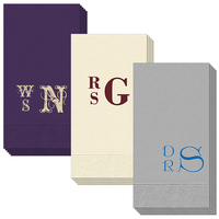 Pick Your Stacked Initials Style Guest Towels