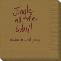 Fun Jingle all the Way Calligraphy Napkins