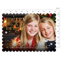 Black Merry and Bright Photo Cards