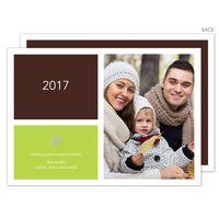 Snowflake Color Block Photo Cards