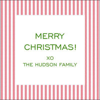 Red Seersucker Gift Stickers