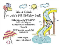 Water Park Birthday Bash Invitations