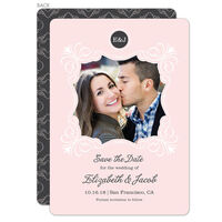 Blush Charming Bliss Photo Save the Date Cards