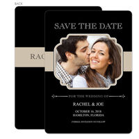 Black Connection Photo Save the Date Cards