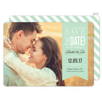 Mint Endearing Love Photo Save the Date Cards