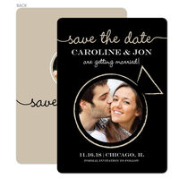 Black Wedding Union Photo Save the Date Cards