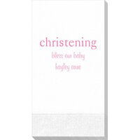 Big Word Christening Guest Towels