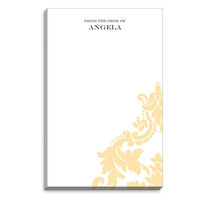 Yellow Simple Damask Notepads