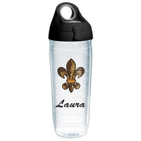 Sequin Fleur De Lis Personalized Tervis Water Bottle