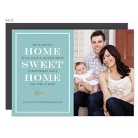 Slate Home Sweet Home Photo Moving Announcements