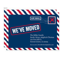 We've Moved Air Mail Letter Moving Announcements