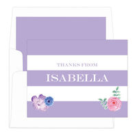 Orchid Vintage Flower Thank You Note Cards