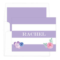 Orchid Vintage Flower Foldover Note Cards