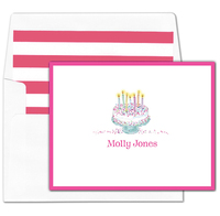 Birthday Cake Foldover Note Cards