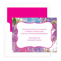 Pink Pansy Sympathy Cards
