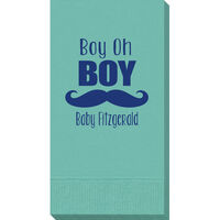 Boy Oh Boy with Mustache Guest Towels