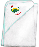 Baby's Bath Hooded Towel with Dinosuar Design