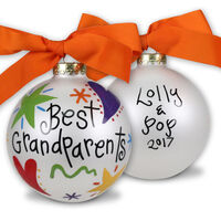 Best Grandparents Glass Christmas Ornament