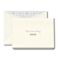Floral Ecru Folded Note Cards