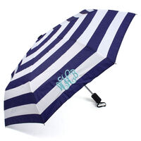 Navy Stripe Travel Umbrella