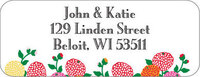 Red and Yellow Garden Address Labels