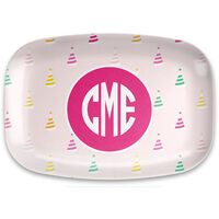 Pink Party Hat Melamine Platter