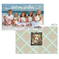 Warm Wishes Flat Holiday Photo Cards