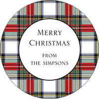 Stewart Plaid Gift Stickers