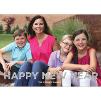 Sparkles Happy New Year Flat Photo Cards