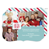 Lagoon Monogram Package Holiday Photo Cards