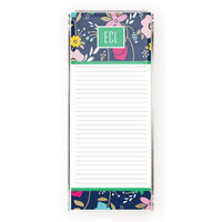 Fancy Floral Memo Sheets with Acrylic Holder