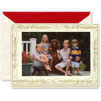 Engraved Merry Christmas Digital Holiday Photo Card