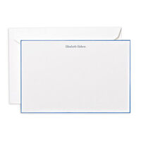 Bordered Pearl White Correspondence Card with Name
