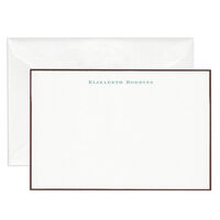 Hand Bordered Pearl White Correspondence Card