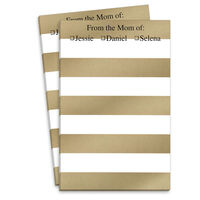Gold Shimmer Stripe Mommy Notepad