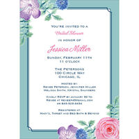 Lagoon Vintage Flower Invitations