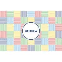 Blue Seersucker Patch Placemats