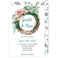 Peony Wreath Invitations