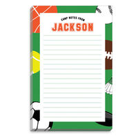 Green Sports Border Camp Notepads