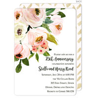 Pink Corner Roses Invitations
