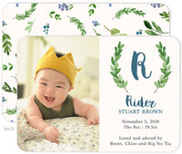 Two Sprigs Photo Birth Announcements