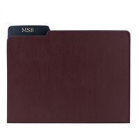 Personalized Burgundy Bonded Leather File Folder