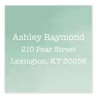 Green Ombre Square Address Labels