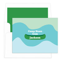 Green Canoe Foldover Note Cards