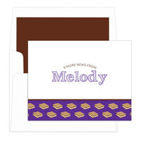 Purple S'More Foldover Note Cards